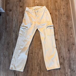 Men's Cream Cargo Pants